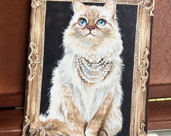 Benutzerdefinierte Haustier Aquarell A6 Größe Porträt - benutzerdefinierte handgemalte Hunde, Katzen oder Tiere Kunst vom Foto, Haustier Gedenkstätte, Geburtstag Weihnachtsgeschenk