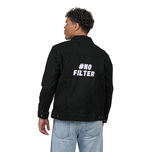 Geborduurd spijkerjack: unisex streetwear-mode - #NOFILTER