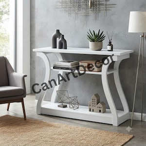 3-Tier Modern Console Table – Elegant Entryway & Display Shelf