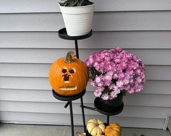 5-Tier Metal Plant Stand | Corner Plant Shelf, Indoor Outdoor