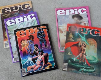 Vintage  MARVEL art magazine "EPIC ILLUSTRATED", Volume 1, No 22, 23, 24, 25, 27