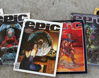 Vintage MARVEL art magazine "EPIC ILLUSTRATED", No 17, 18, 21