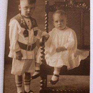 Antique Photograph, brother and sister
