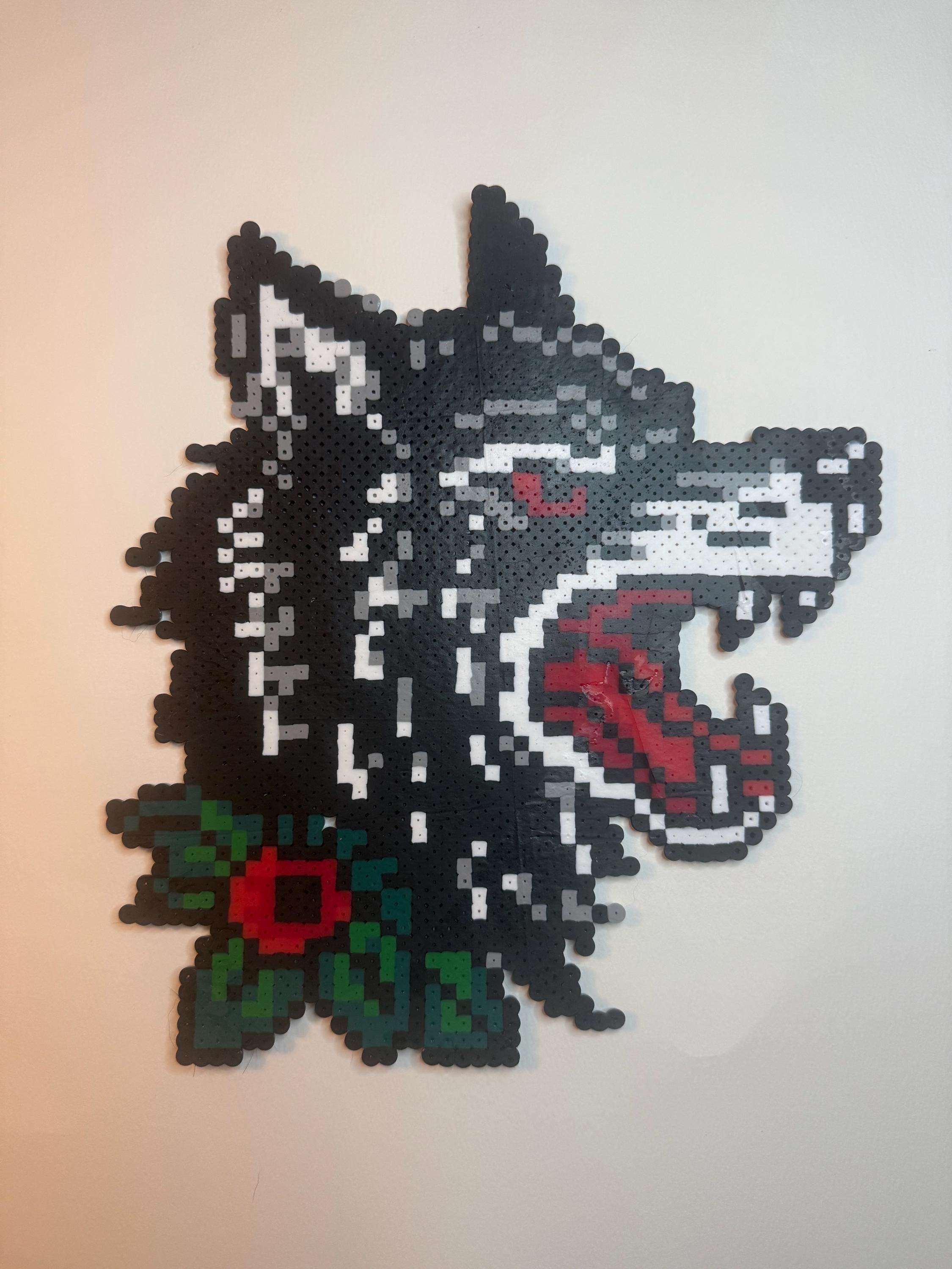 hama beads wolf