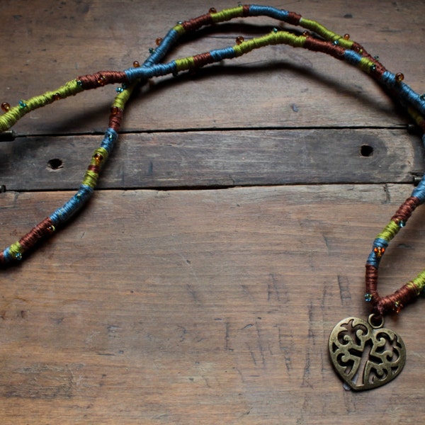 HIPPIE/BOHEMIAN INSPIRED Hand Wrapped Necklace Special reg. 17.00 now 10.00