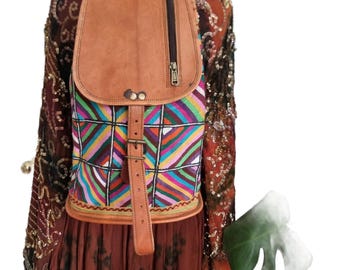 Handmade Suede Fringe Backpack: Boho Festival Rucksack - Etsy display picture 2