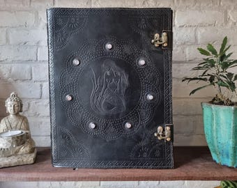 Diario de cuero de sirena: Piedras de chakra, diario náutico, álbum de fotos