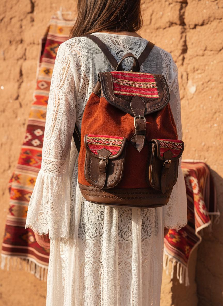 Peruvian Leather Backpack - Etsy display picture 1