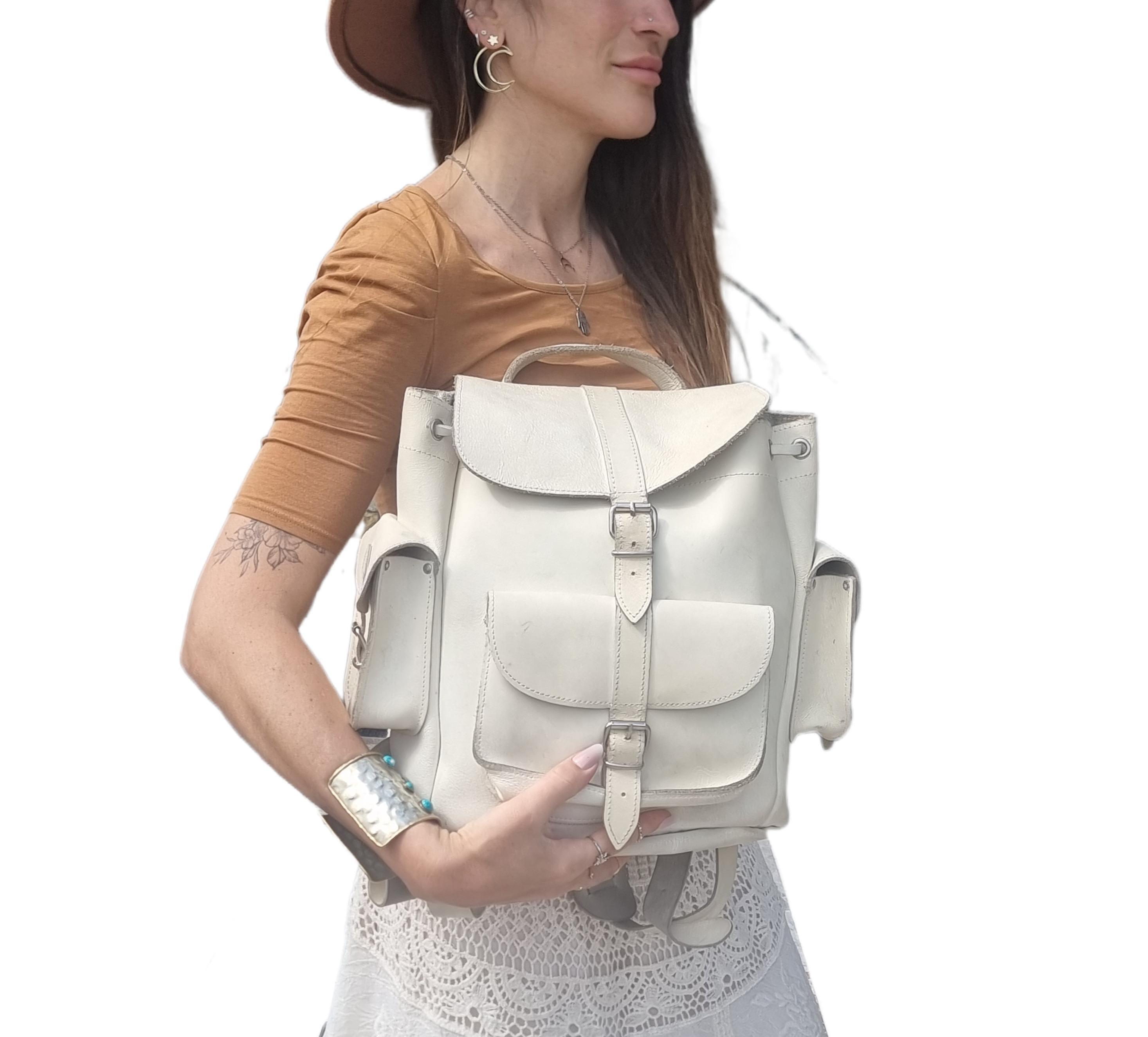 1027 Vintage Backpack Bohemian Rucksack Drawstring Shoulder Bag Casual Rucksack by Vintage Boho Bags main image 2