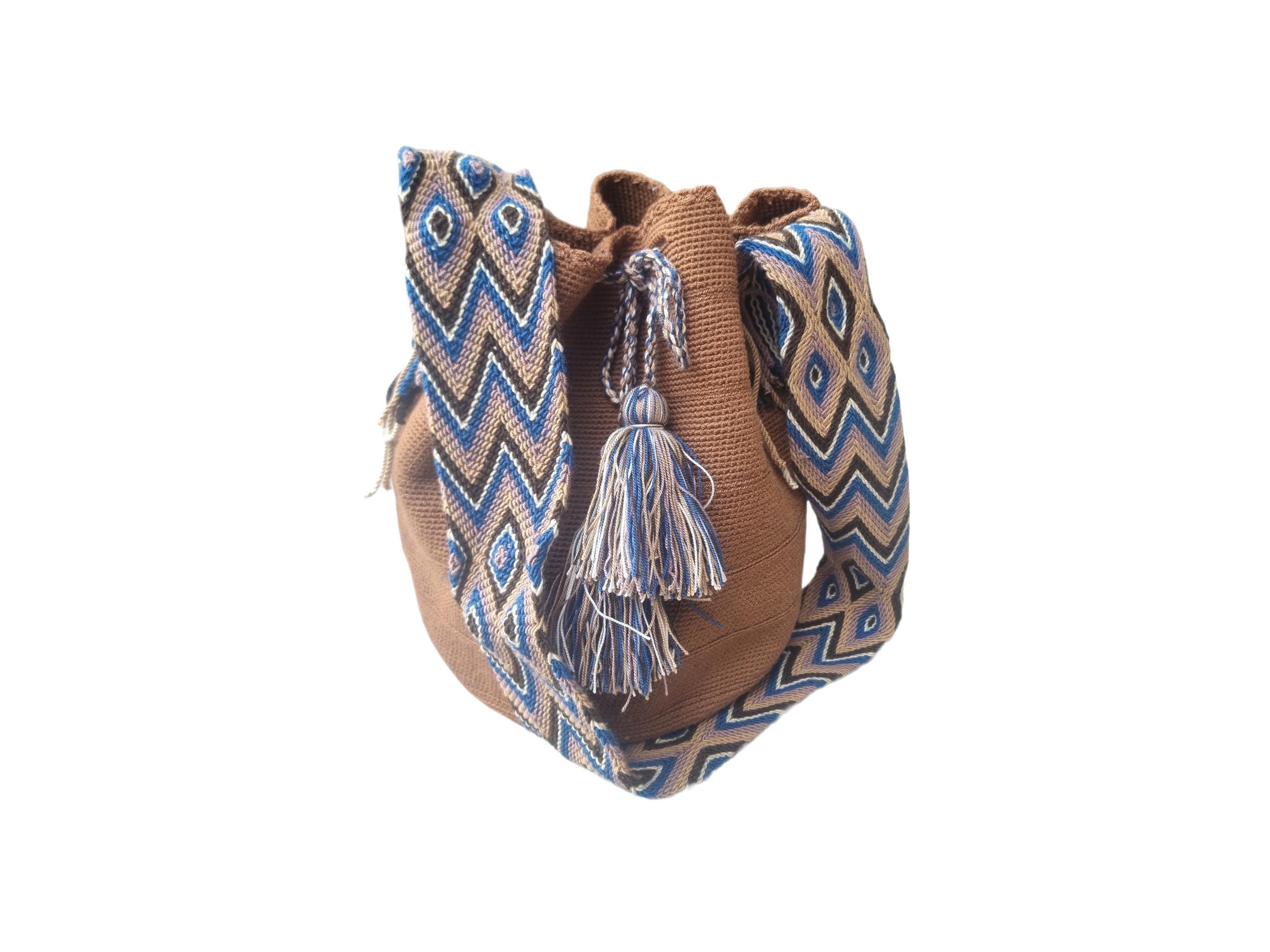 Vintage Bucket Backpack Drawstring Bag Leather Tribal Aztec Boho Festival 90’s Myrtle Geometric Convertible Bucket Backpack – Old Trend main image 2