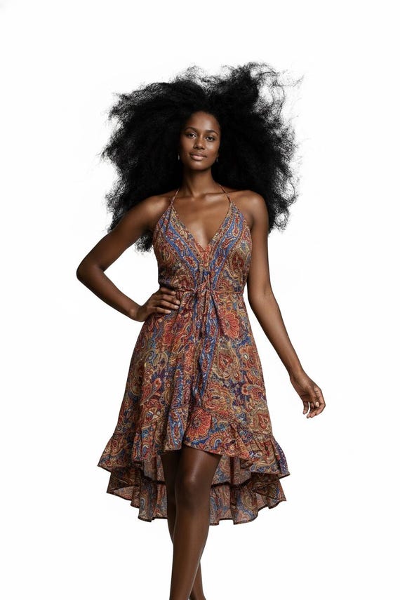 midi strappy summer dress Pink Printed Strappy Midi Smock Dress