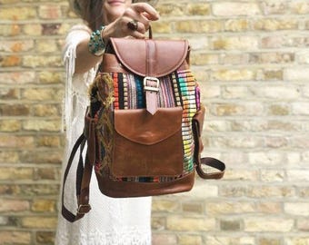 Handmade Suede Fringe Backpack: Boho Festival Rucksack - Etsy display picture 3