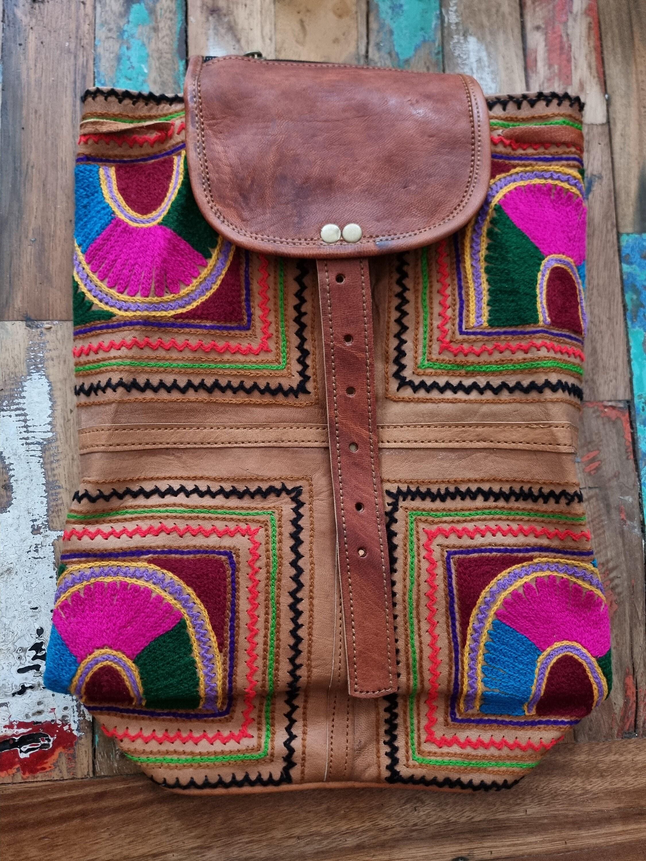 4479 Mochila bordada estilo bohemio vintage étnico bolso de hombro Bolso de mano o para llevar al hombro estilo Boho Chic  main image 3