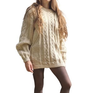 Handmade Chunky Knit Wool Jumper: Icelandic Nordic Sweater
