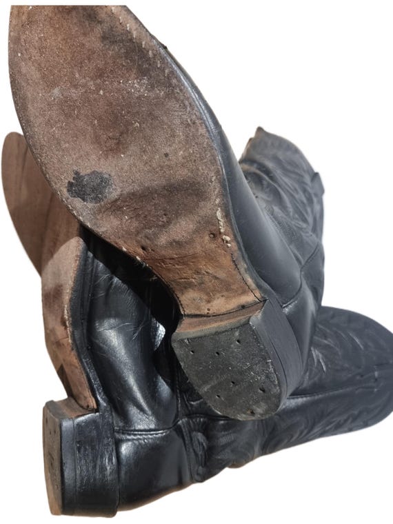 ヴィンテージレザーカウボーイブーツ：ユニセックスウエスタン