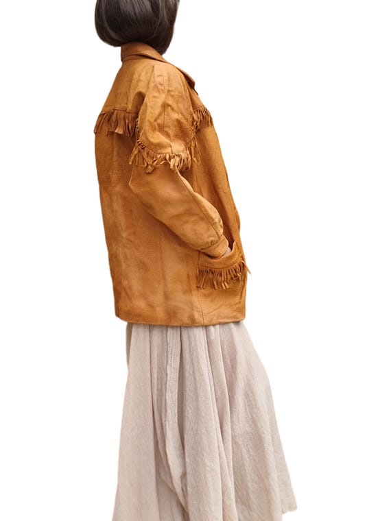 ヴィンテージフリンジレザージャケット：70年代ウエスタン