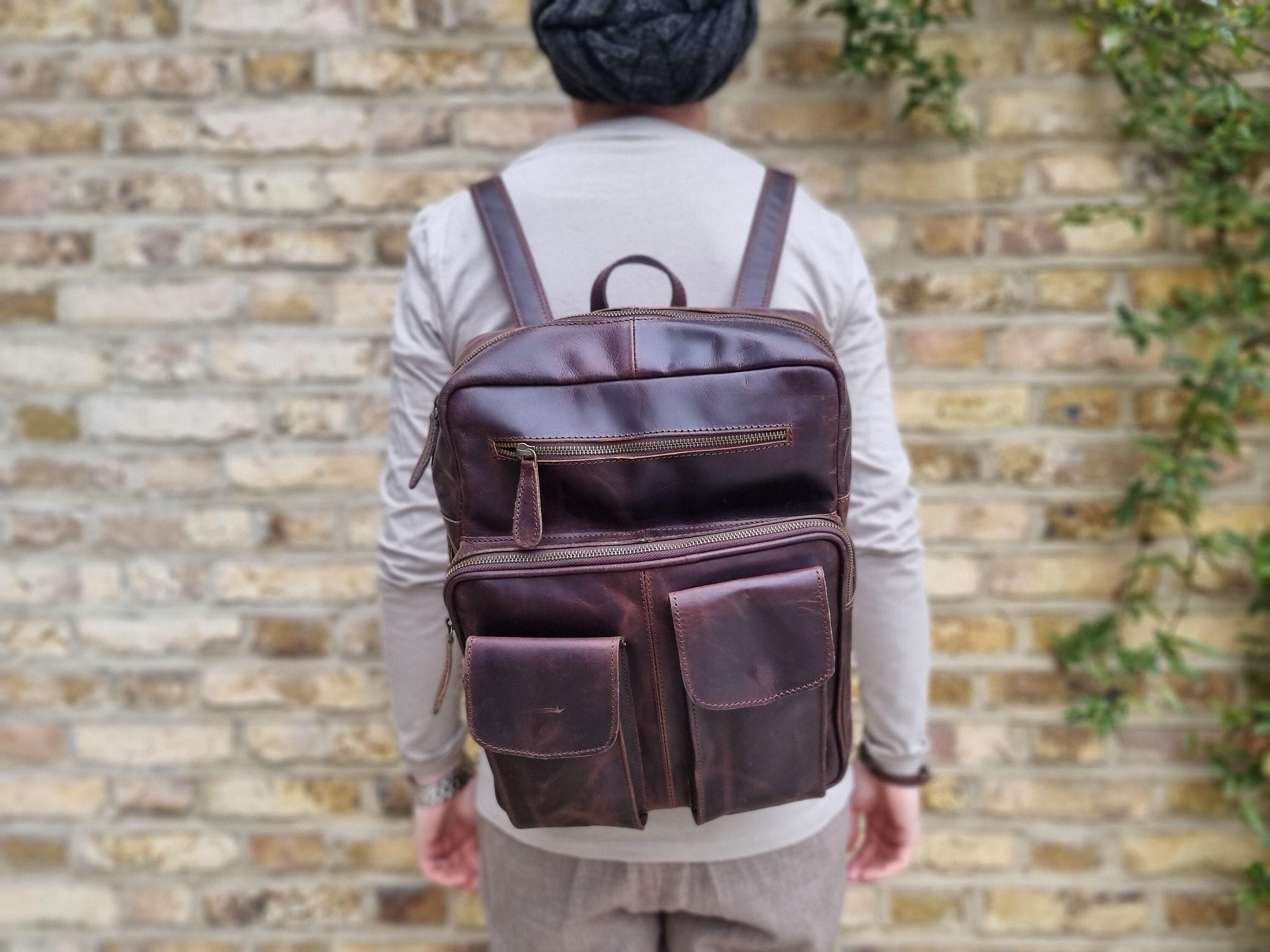 STILORD 'Nicky' Lederen Laptop Rugzak 13 Inch