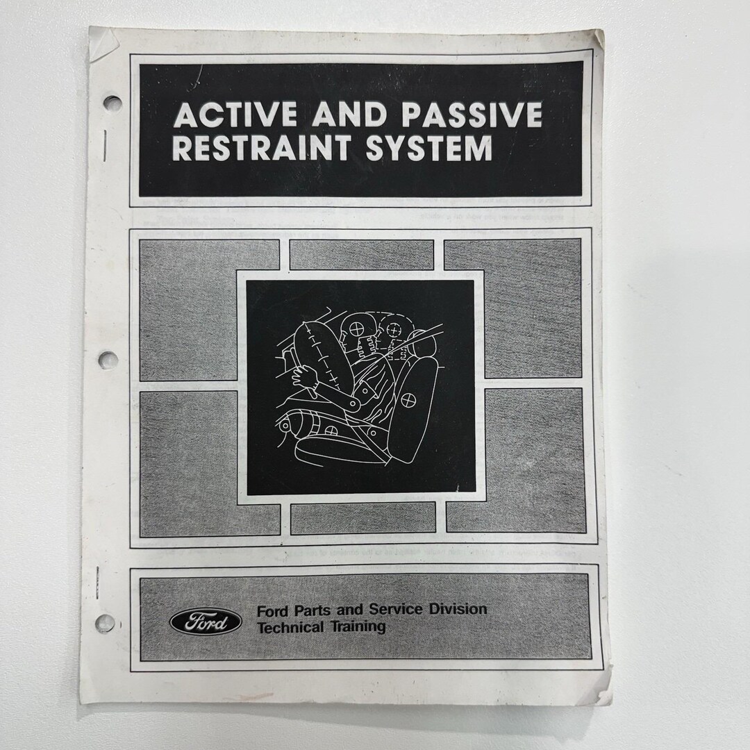 1989 Ford Active & Passive Restraint System Manual Training Guide Book ...