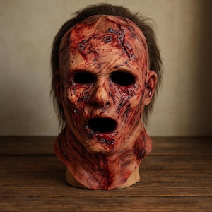 Realistic Bloody Horror Mask – Scary Halloween Latex Face for Cosplay & Haunted House