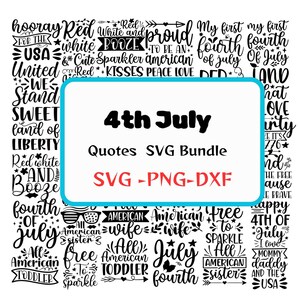 4th of July SVG Bundle | Patriotic Quotes SVG | Independence Day Sayings | Cricut & Silhouette Cutting Files | USA Clipart Instant Download