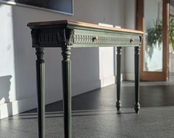 Stéphane Olive Prestige met lade, kies uw perfecte maat, consoletafel, eikenhouten blad, haltafel, Louis-stijl, Franse stijl