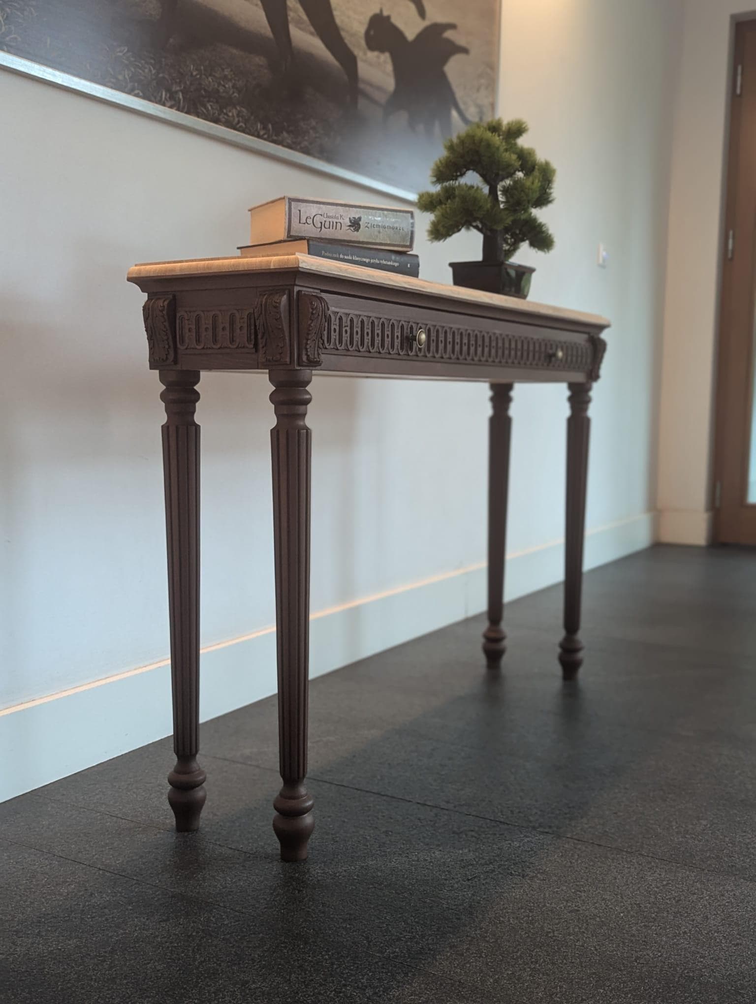 Console De Table Avec Miroir Baroque Or Laiton Antique Palazzo INT 212cm Neuve