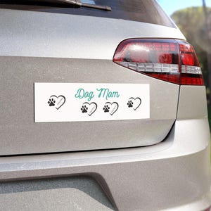 Personalized Dog Mom Car Magnet: Custom Pet Name Decor