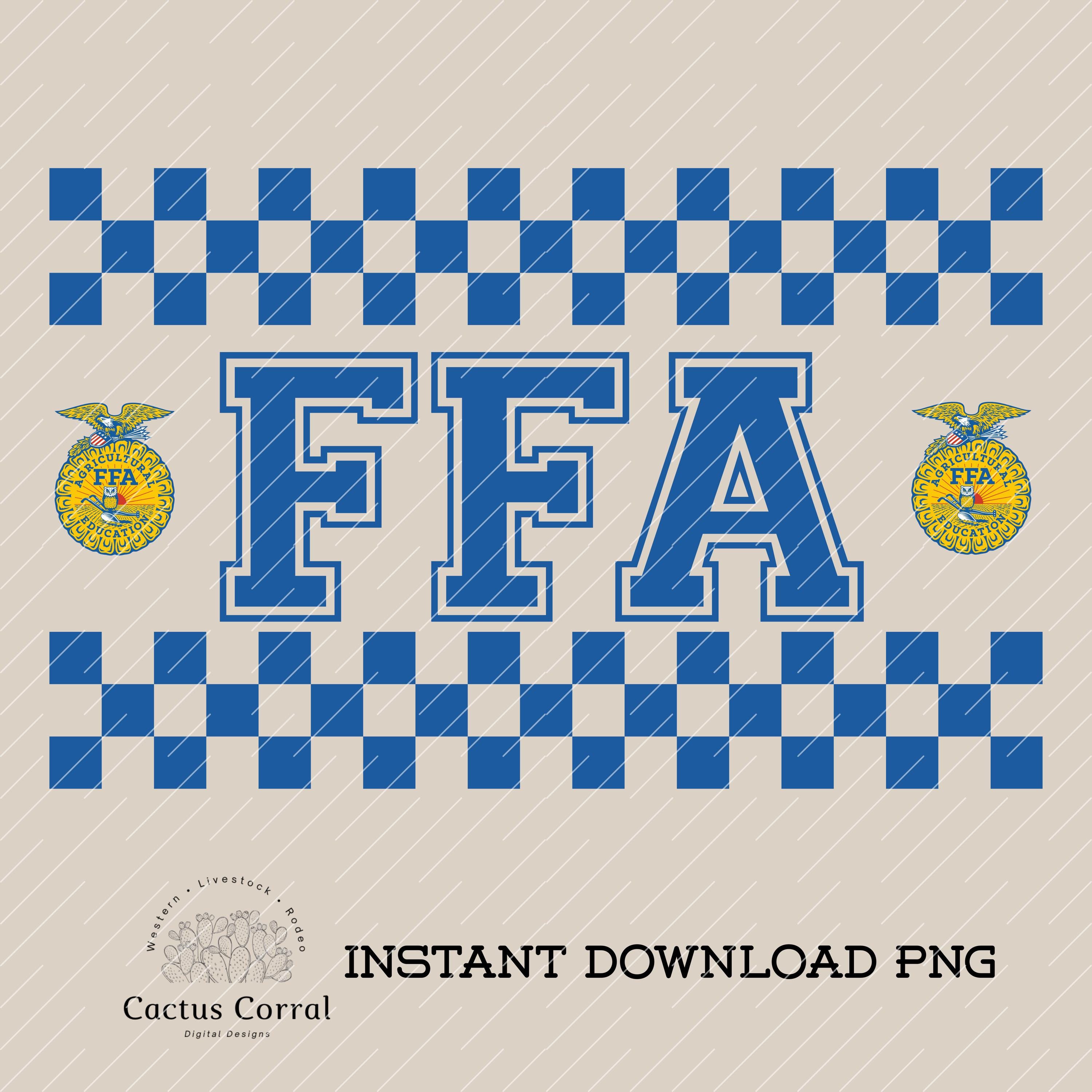 FFA Checkered PNG: FFA, Agriculture, Future Farmers of America - Etsy