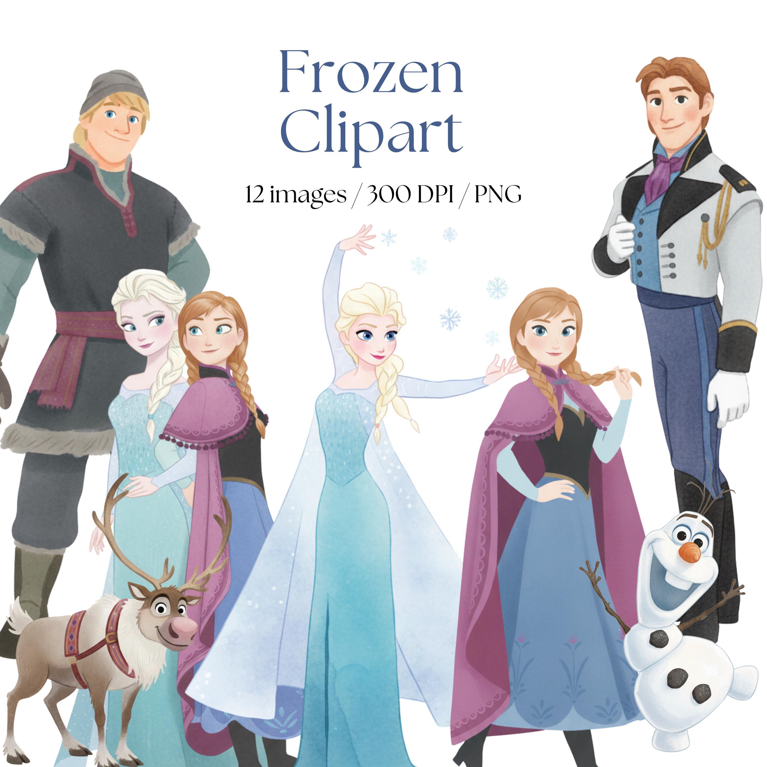 Frozen illustration - Etsy México, image size:3000x3000