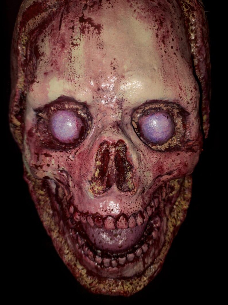 RIPPED FACE Latex MASK Costume Cosplay Halloween Horror Zombie Walking ...
