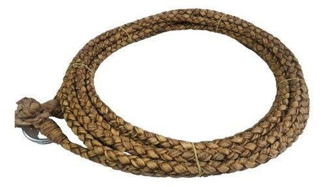 BRAIDED RAWHIDE 36' LARIAT Lasso Rodeo Ranch Argentinian Gaucho Leather ...