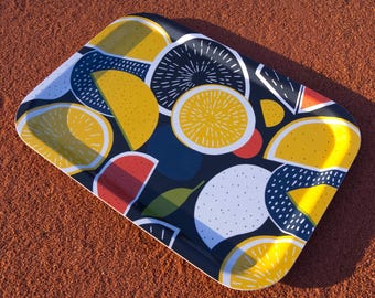 Rectangular tray 34×24 cm – Juice of the Day | Serving tray, breakfast tray & decorative tray | Handmade from wood, sustainable
