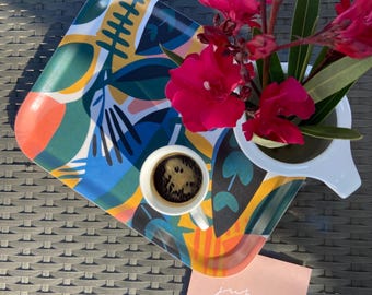 Rectangular tray 27×20 cm – Chiapas | Serving tray, breakfast tray & decorative tray | Handmade from wood, sustainable