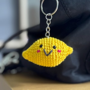 Crochet Lemon Keychain