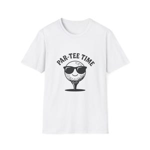 Par-Tee Time Unisex Softstyle T-Shirt, Fun Golf Shirt, Golf Lover Gift, Casual Tee, Summer Wear, Father&#39;s Day Tee