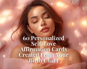 Personalized Astrology Affirmation Cards • Self-Love Cards from Your Birth Chart • Custom Digital PDF