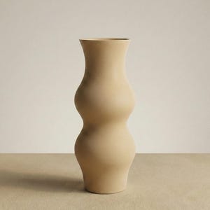 Vase Sculptural Moderne | Décoration Design | Style Organique Fluide | Modèle Ortensia