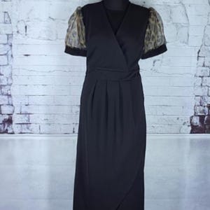 Quiz Black Women&#39;s Stylish Midi Dress Size 46