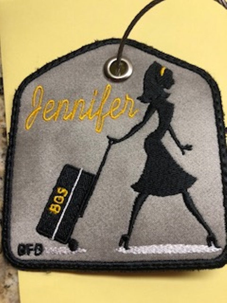 Flight Attendant Luggage Tags Personalized Etsy