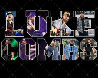 Fichier PNG de t-shirt de concert Luke Combs, musique country (téléchargement numérique) prêt à imprimer.