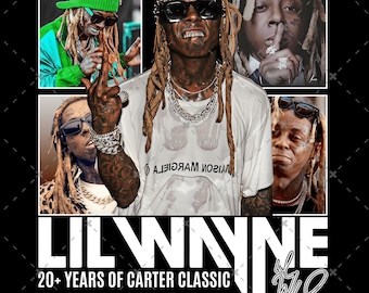File PNG del tour di Lil Wayne del 2026: design di una maglietta non ufficiale (download digitale)