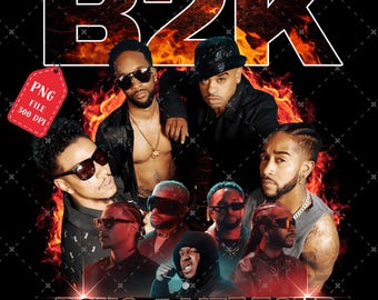 B2k PNG "Bow wow boys 4 life Tour 2026" pronto per la stampa (download digitale)
