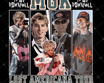 Machine Gun Kelly PNG : Lost American Tour 2025, Rock Rap, MGK, Baker (Téléchargement numérique)