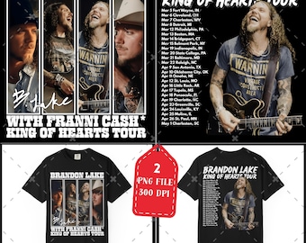 Fichier PNG Brandon Lake, conception de t-shirt de la tournée King of Hearts 2026 (téléchargement numérique)