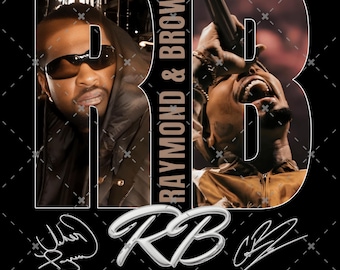 Raymond & Brown Tour 2026, design Usher x Chris Brown PNG (téléchargement numérique)