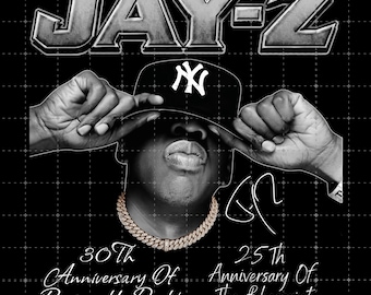 Jay-Z 25° 30° Anniversario PNG, 1 file PNG (Download digitale)
