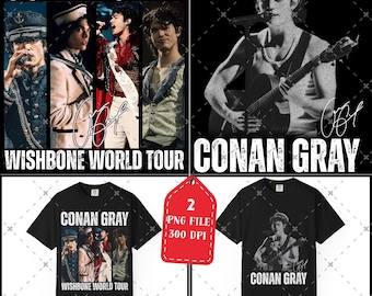 Conan Gray Wishbone Tour PNG: design per maglietta (download digitale) pronto per la stampa.