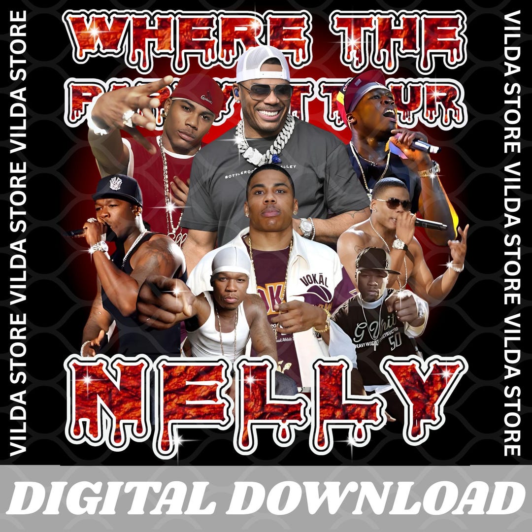 Nelly Rap PNG: Shirt Design Digital File (instant Download) - Etsy