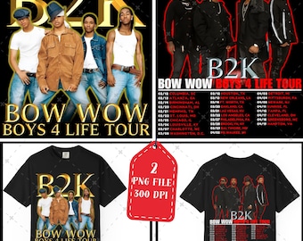 B2K Bow Wow Boys 4 Life Tour PNG, 300 DPI (Download digitale)