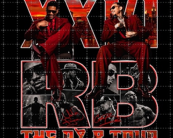 Raymond & Brown Tour 2026, design Usher x Chris Brown PNG (Download digitale)